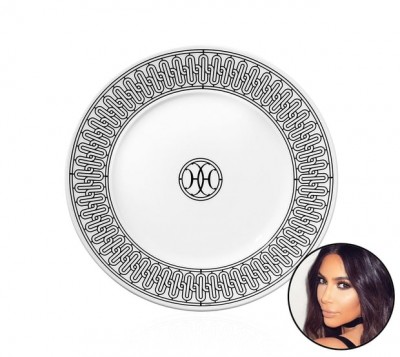 Kim Kardashian: Hermes H Deco Dessert Plate n°1, gray, $85 per dish.