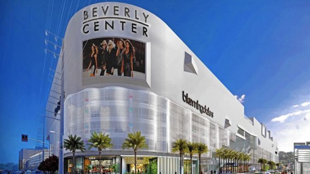 The remodel of the Beverly Center, shown in an artist's rendering, will feature a perforated steel facade that will curve along much of the outside of the mall. (Courtesy of Beverly Center)